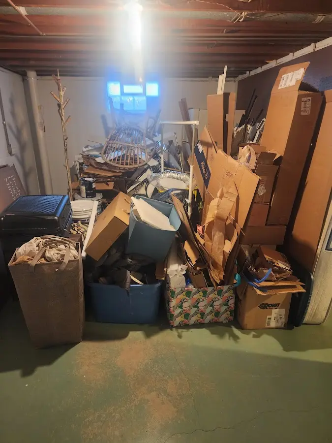 Roll-off dumpster container at job site for Cleanout Dumpster Rental in Delaware